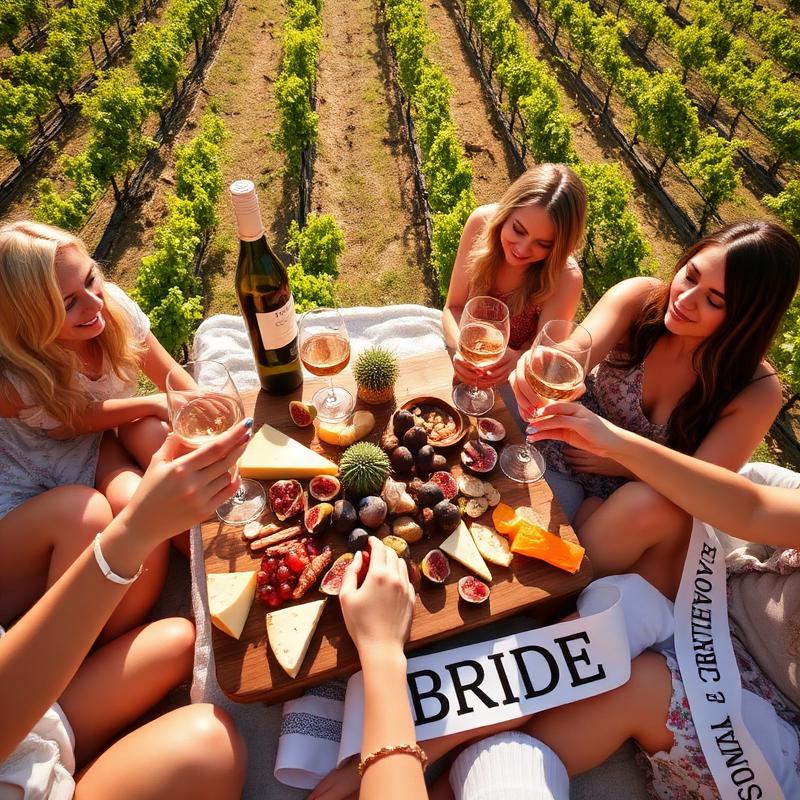 Vineyard Rows at Golden Hour — Napa Valley bachelorette photo spot