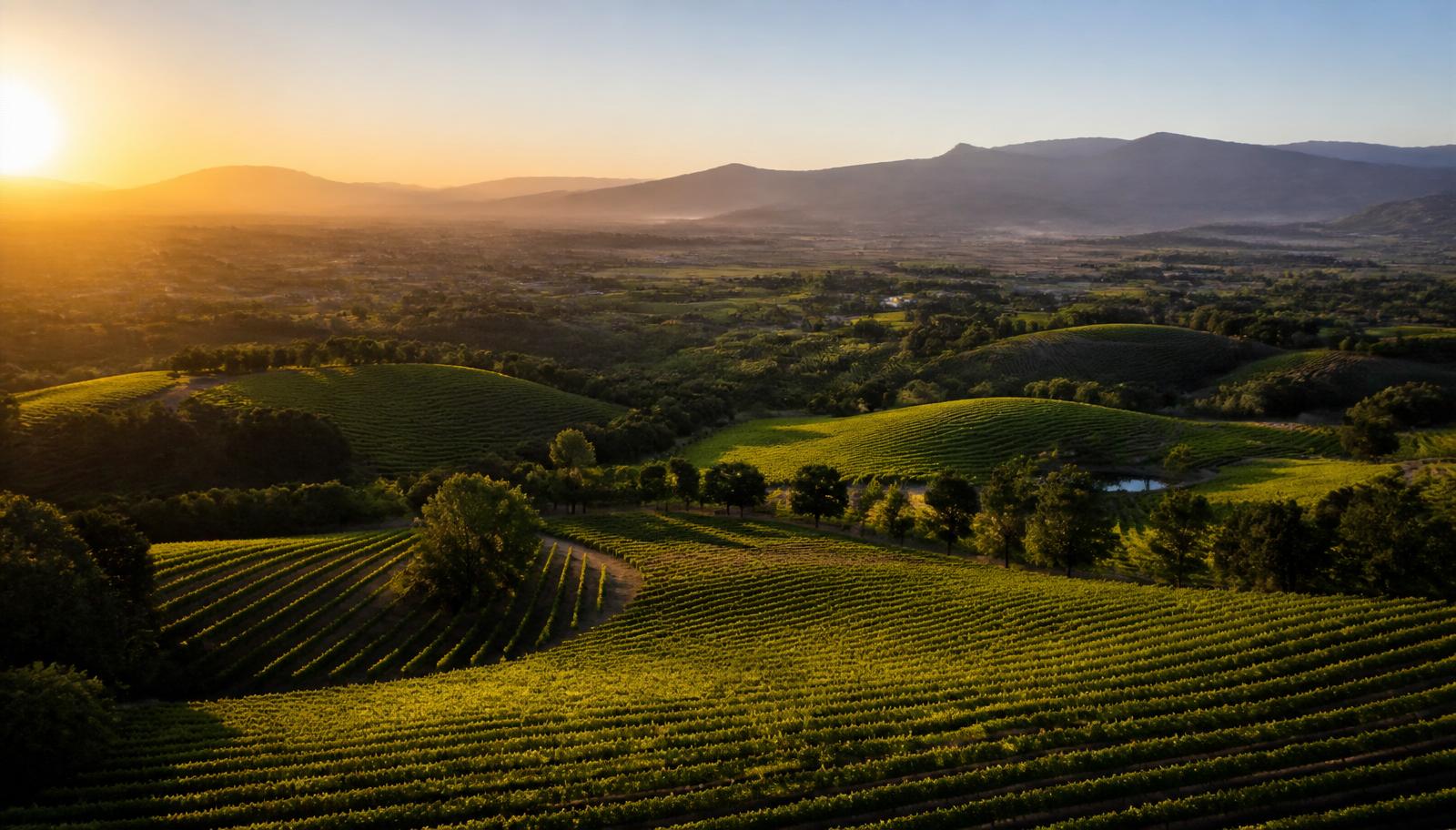 Napa Valley vineyards at sunrise — the perfect day trip from San Francisco