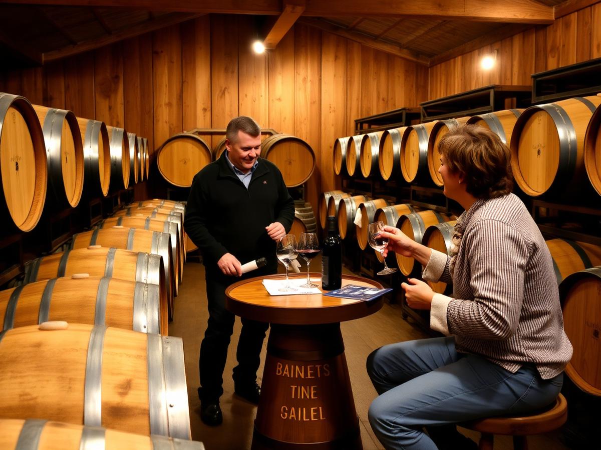 Cakebread Cellars winery in Rutherford, Napa Valley during harvest season